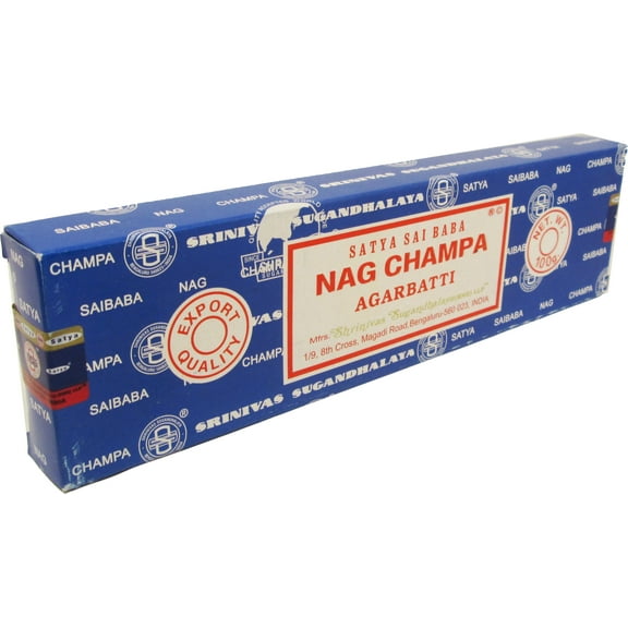 Satya Sai Baba Classic Nag Champa Agarbatti Incense Sticks [2 Boxes x 100 Sticks Per Box - Brown - 100 g]
