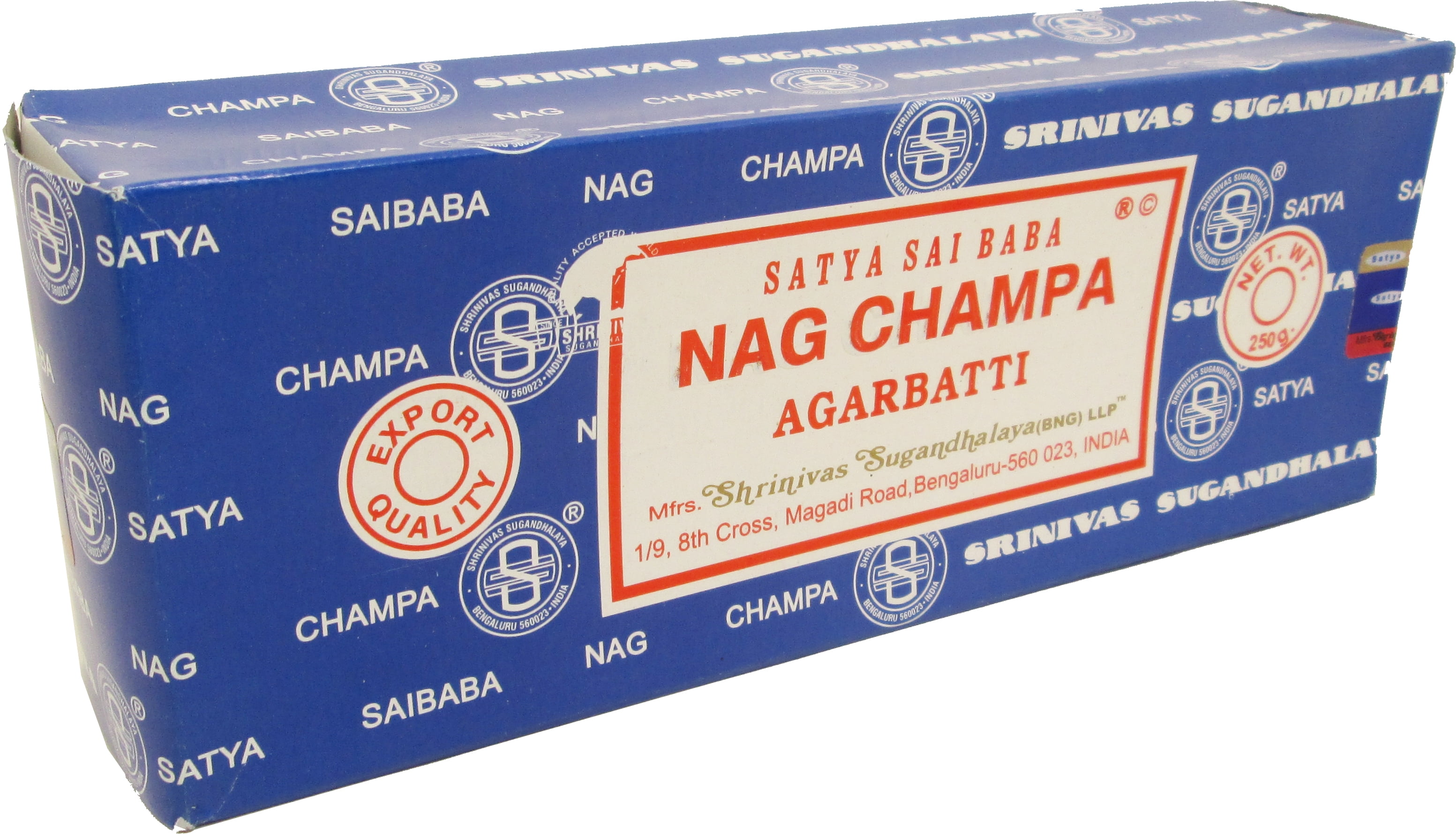 Satya Sai Baba Classic Nag Champa Agarbatti Incense Sticks [2 Boxes x 250 Sticks Per Box - Brown - 250 grams]