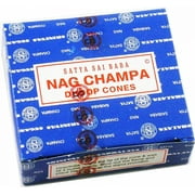 Satya Sai Baba Classic Nag Champa Dhoop Incense Cones [2 Boxes x 12 Cones Per Box - Brown]