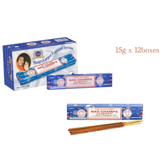 Satya Said Baba Nag Champa Incense 15G X 12Boxes Full Box