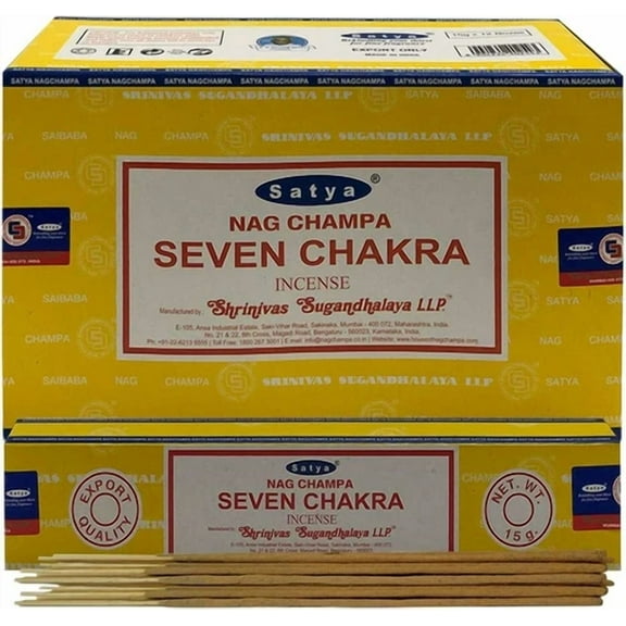 Satya Seven Chakra Incense Sticks 180 Grams Full Box