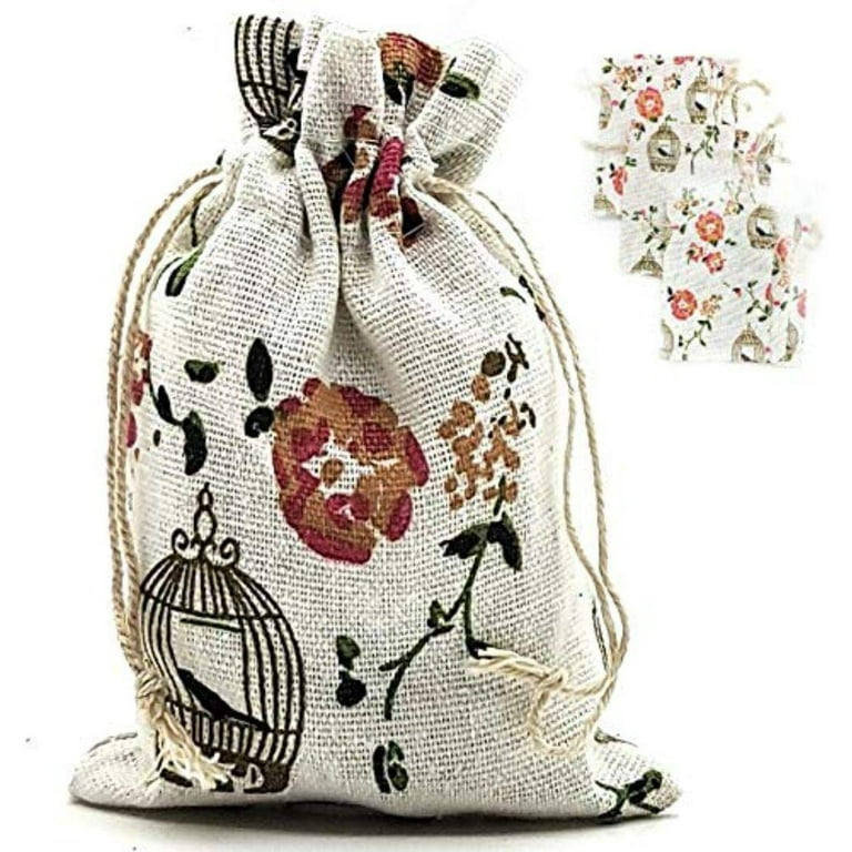 Satyam Kraft Cage Print 10 Pcs Jute Bag Storage Potli Pouches For Jewelries Money Paper Notes Women Wallet Gift Bags Return Gift Handbag Shagun Pouch Birthday Functions Can Walmart