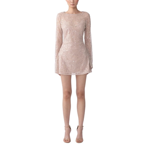 Sau Lee womens Odessa Dress, 8, Tan