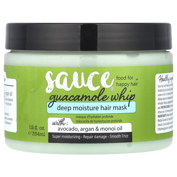Sauce Beauty Deep Moisture Hair Mask, Guacamole Whip, 12 fl oz (354 ml)