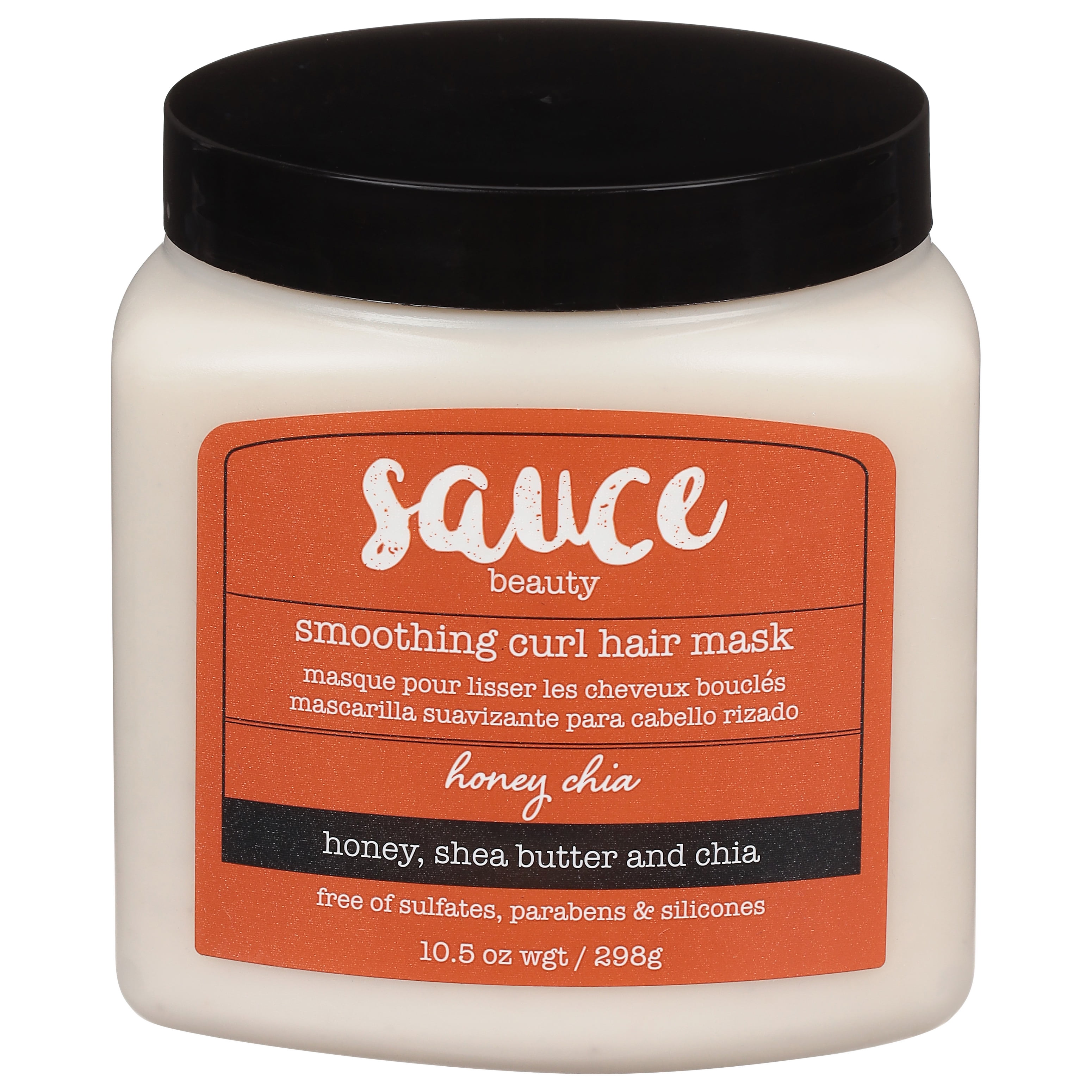Sauce Beauty Smoothing Curl Hair Mask, Honey Chia, with Honey, Shea