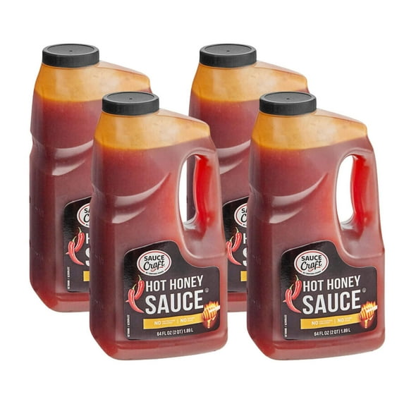 Sauce Craft Hot Honey Sauce 0.5 Gallon/64 fl oz - 4/Case | Sweet Heat in Bulk