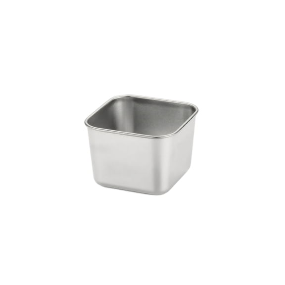 Sauce Cups, 304 Stainless Steel Square Dipping Bowls, Ketchup Salad Dressing Container, Ramekins for Side Dishes, Mini Condiment Cup, Set of 1 A852_Silver