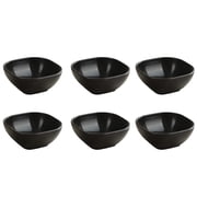 Sauce Dish 6-Piece Set Square Condiment Bowls, Wheat Straw Dipping Plates for Kitchen, Eco-Friendly Small Appetizer Dishes for Soy Sauce Snacks, Beige Mini Serving Bowls Stackable