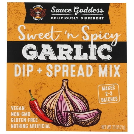Sauce Goddess: Mix Dip Spicy Garlic Sprd, .75 Oz Pack Of 12