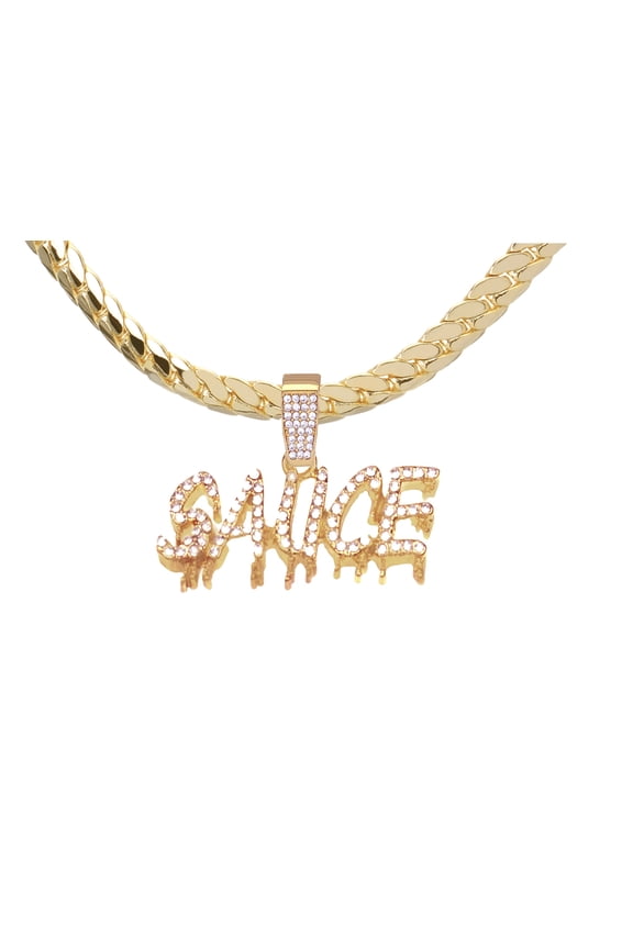 Sauce Gold Tone 20" Miami Cuban Chain Necklace MCP 1434 G