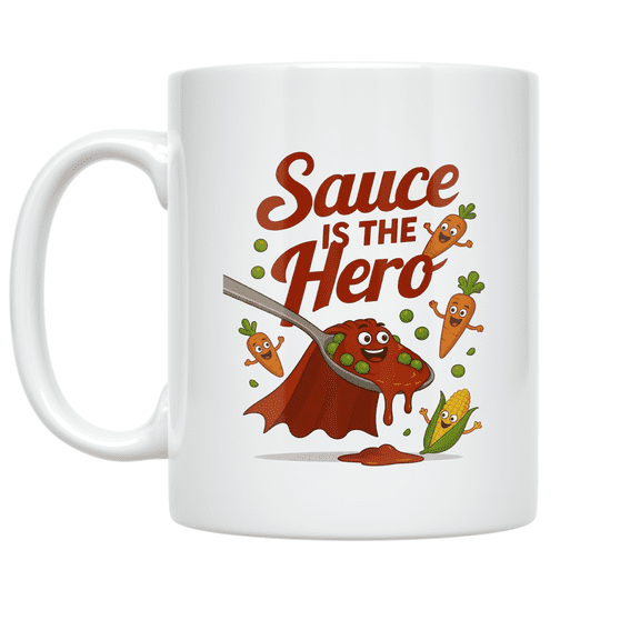 Sauce Is the Hero - Gourmet Sauce Lover - 11 oz Ceramic Coffee Mug
