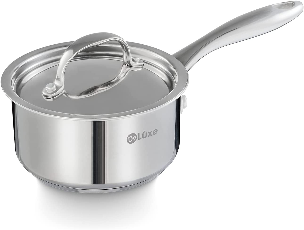 Sauce Pan with Lid, 1 Quart Stainless Steel Saucepan with StayCool