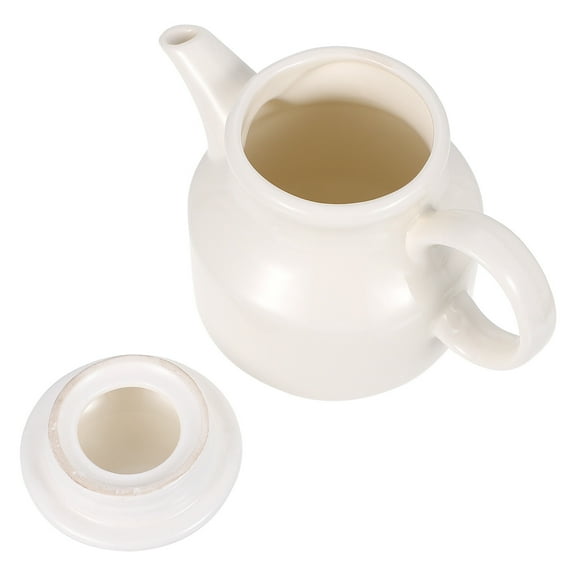 Sauce Pot Kitchen Supplies Ceramic Cup Syrup Glass Pitcher with Lid Milk White Ceramics