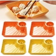 thumbnail image 1 of Sauce Separated Plate with Built-In Dipping Compartment – 2-in-1 Multi-Section Serving Dish Ideal for Appetizers, Sushi, Dumplings, Chips, Fried Chicken and Various Snacks 4PC-C, 1 of 5