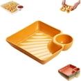 thumbnail image 1 of Sauce Separated Plate, Chips and Salsa Serving Dish, Reusable Chip and Dip Bowl Serving Dishes for Entertaining, Perfect for Parties & Entertaining, 1 of 8