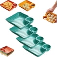 thumbnail image 1 of Sauce Separated Plate with Dipping Saucer, Dumpling Serving Tray for Chips, Snacks, Appetizers, Multipurpose Condiment Dish, 1 of 5
