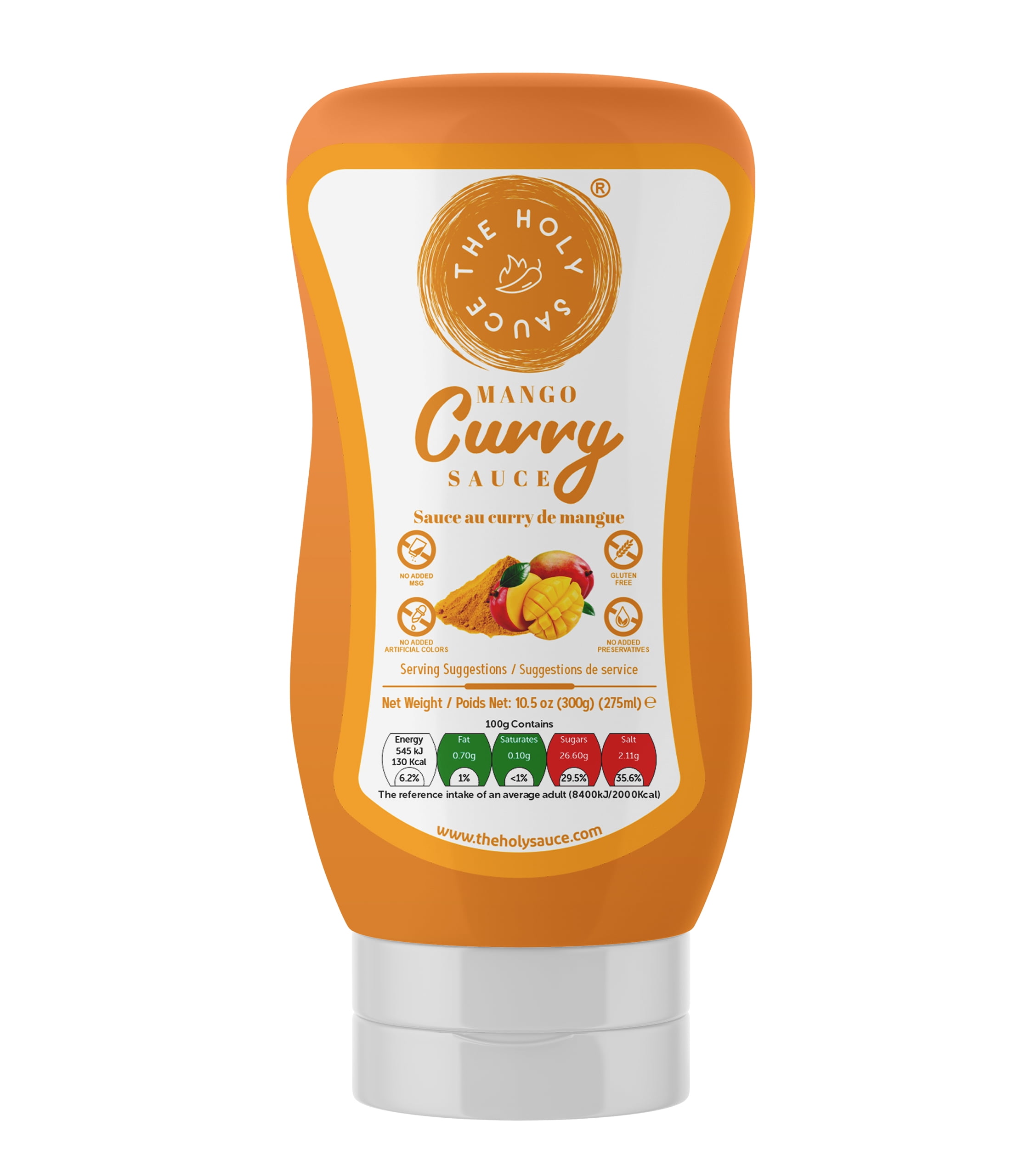 Sauce Squeeze Bottle No MSG (Flavors Mint, Curry, Garlic, PeriPeri