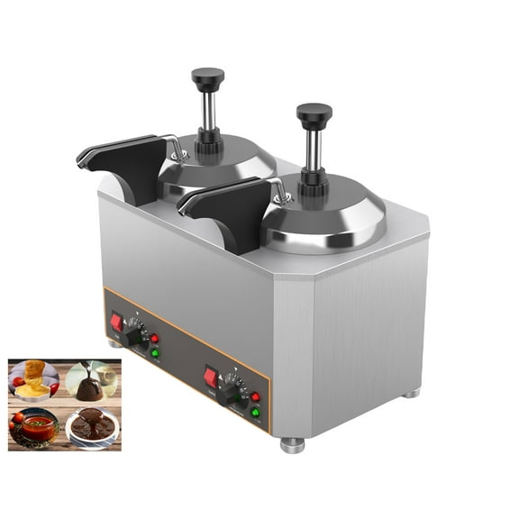 Sauce Warmer Pump Dispenser Cheese Jam Warmer with 2L Tanks