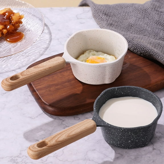 Saucepan Nonstick Small Milk Pan with Removable Handle | Stainless Steel Soup Pot | Induction Compatible | Oven Safe | Dishwasher Safe | 1pc | 9.25"x3.94"x2.17"