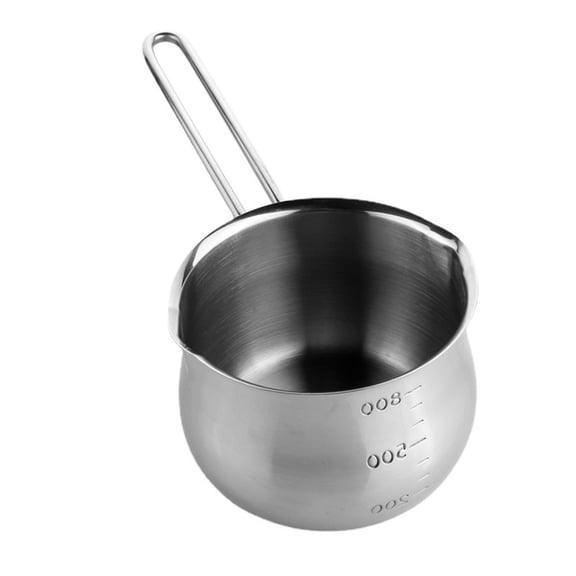 Saucepan, Stainless Steel Milk Pan 12.5cm, Soup Pot for Induction and Oven, Non Stick Milk Pot, Dishwasher Safe Cookware(Sliver)