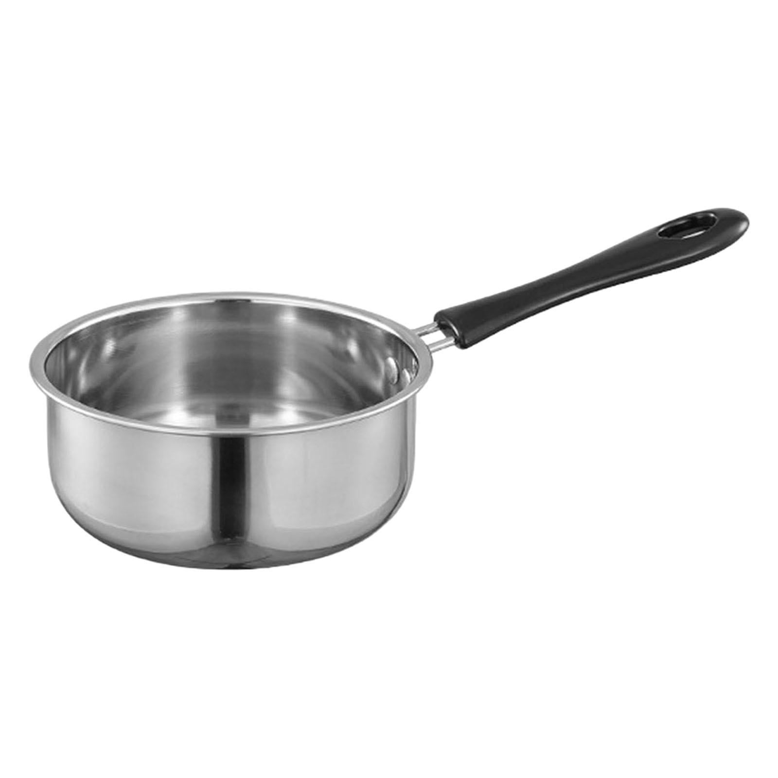 1pc Stainless Steel Saucepan, Hot Oil Pan, Melting Pan, Flat