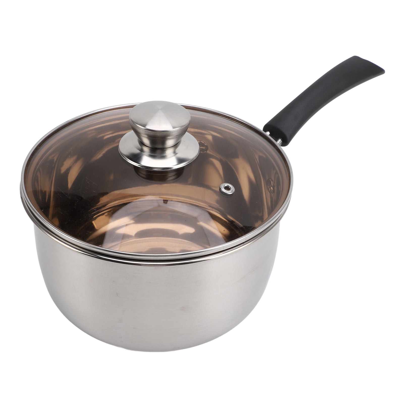 Saucepan with Lid, 2 Quart Stainless Steel Sauce Pot with Glass Lid ...