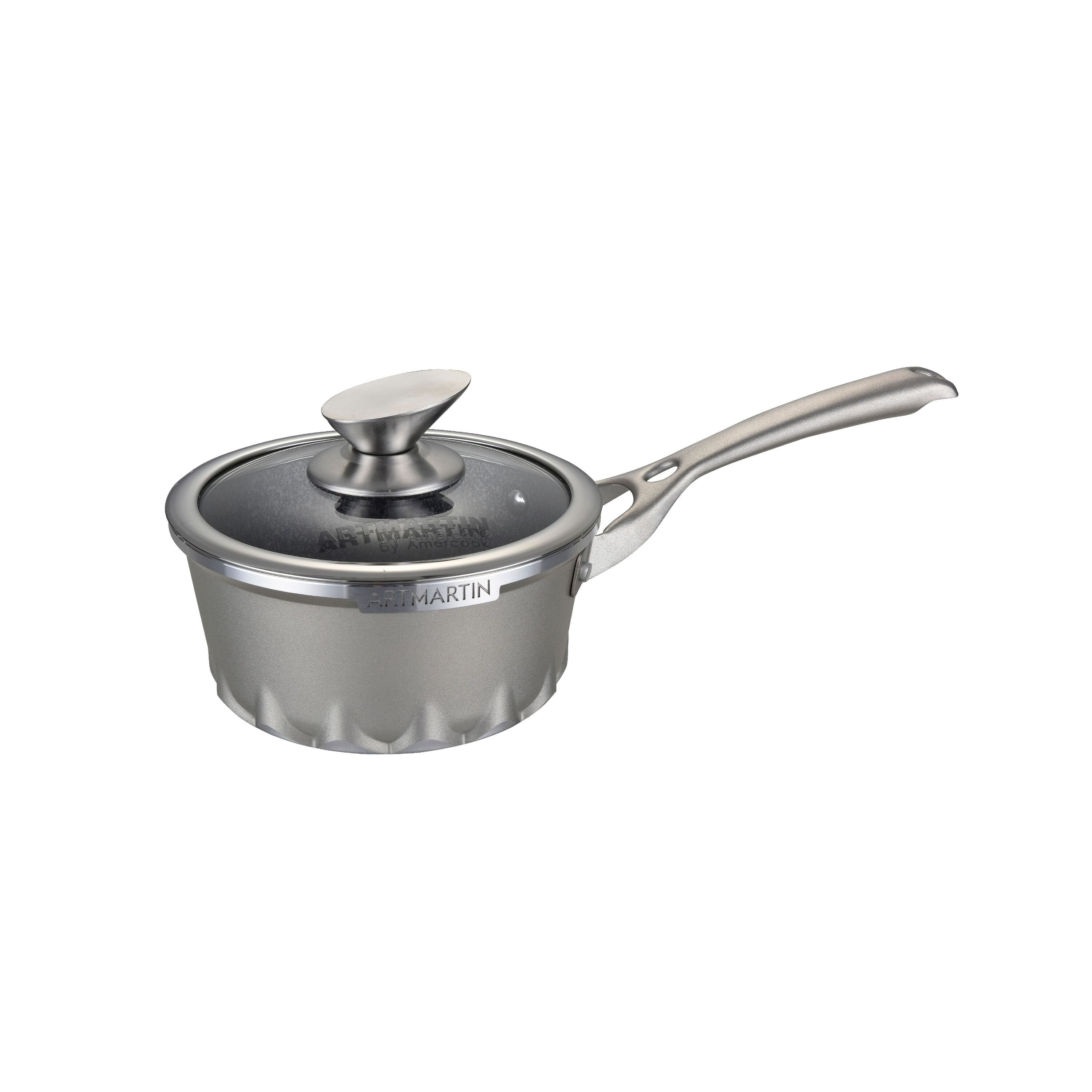 8.7 in ARTMARTIN Non-Stick Ceramic Coated Stockpot and Glass Lid Induction Bottom 8.7 in ARTMARTIN Non-Stick Ceramic Coated Stockpot and Glass Lid Induction Bottom