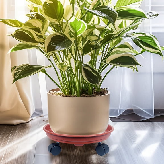 Saucer with Wheels | Mobile Tray with Swivel Casters | Heavy Duty Drip Tray for Large Pots | Water Collection Base with Rollers for Indoor and Outdoor Use