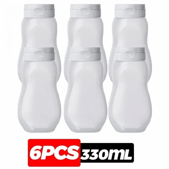Sauces Squeeze Bottles Salad Dressing Container with Lids PE Thickened Ketchup Dressing Dispenser Syrup Liquid Sauces Bottles