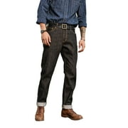 Saucezhan 315XX-18OZ Mens Jeans Indigo Sanforized Selvedge Denim Jeans Regular Fit Taper Leg 18 oz