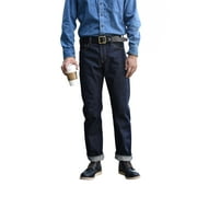 Saucezhan 316XX-18OZ Mens Jeans Straight Leg Regular Fit Mid Rise Sanforized Selvedge Denim 18 oz