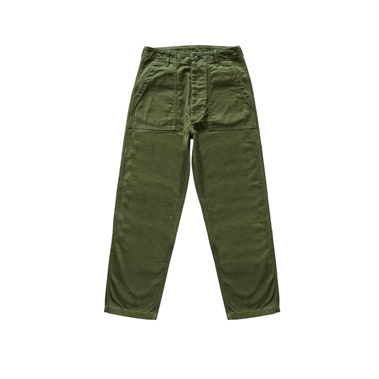 Saucezhan OG107 Fatigue Pants for U.S. Army Vietnam War Men's Baker Pants  Satin Cotton Loose Fit 