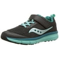 thumbnail image 1 of Saucony Girls' Ideal a/C Running Shoe, Black/Turquoise, 11.5 Wide US Little Kid, 1 of 8
