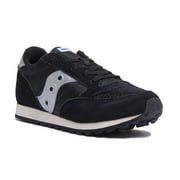 Saucony Jazz Original Kid's Lace Up Suede Nylon Sneakers In Black Size 1.5