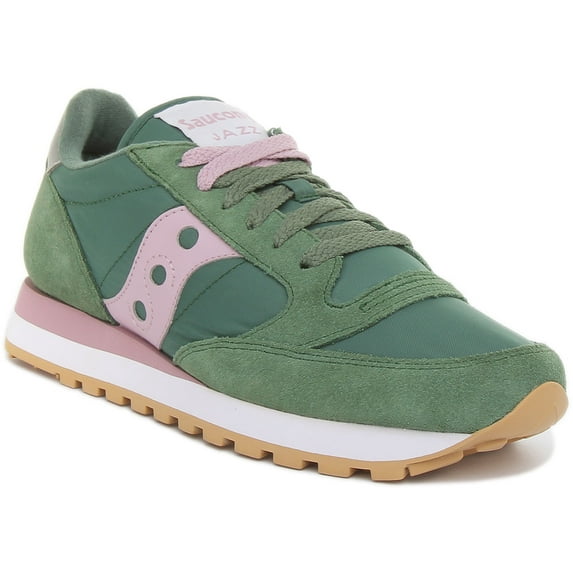 Saucony Jazz Original Women's Lace Up Suede Nylon Sneakers In Green Size 6