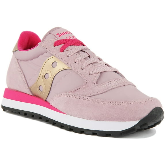 Saucony Jazz Original Women's Lace Up Suede Nylon Sneakers In Pink Size 6.5