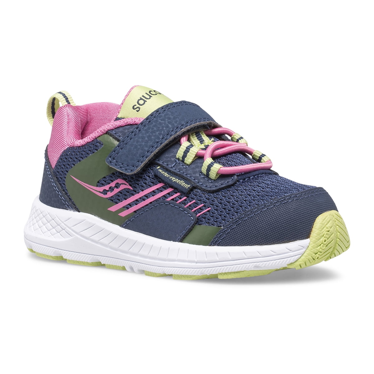 Saucony Wind Shield Alternative Closure Jr. Running Shoe, Navy/Grey/Red, 5 US Unisex Little Kid Saucony Wind Shield Alternative Closure Jr Sneaker, Grey⁄Orange