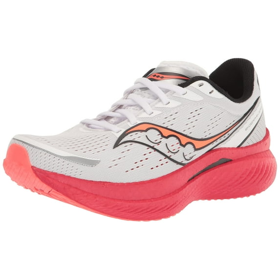 Saucony Men's Endorphin Speed 3 Running Shoe, White/Blck/Vizi, 9