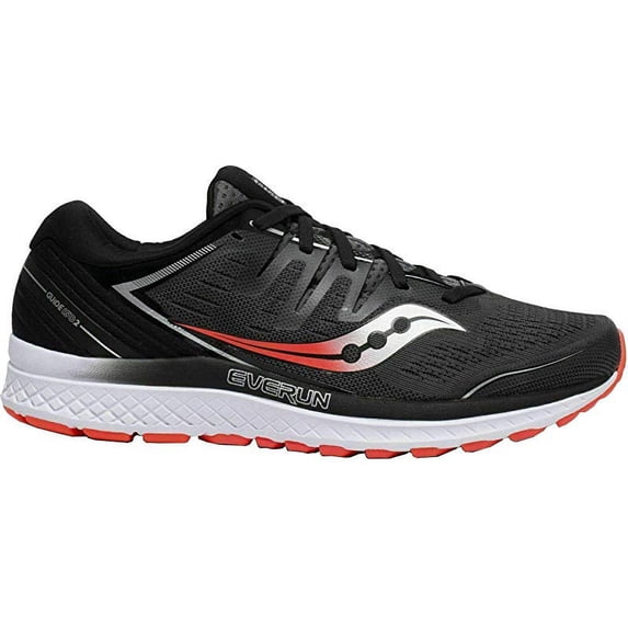 Saucony Men's Guide ISO 2 Running Shoe, Black/Grey, 12.5 D(M) US