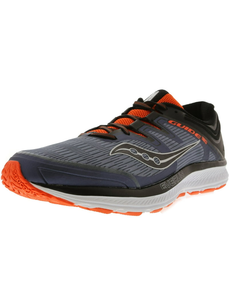 Saucony Men's Guide Iso Grey Black Orange Ankle-High Fabric