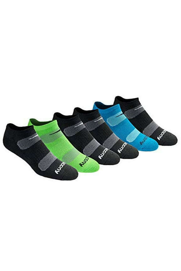 Men's Multi-Pack Mesh Ventilating Comfort Fit Performance No-Show Socks, Black Fashion (6 Pairs), Shoe Size: 15-17