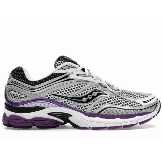 Saucony Men's ProGrid Omni 9 White Black Silver Purple Shoes, from StockX