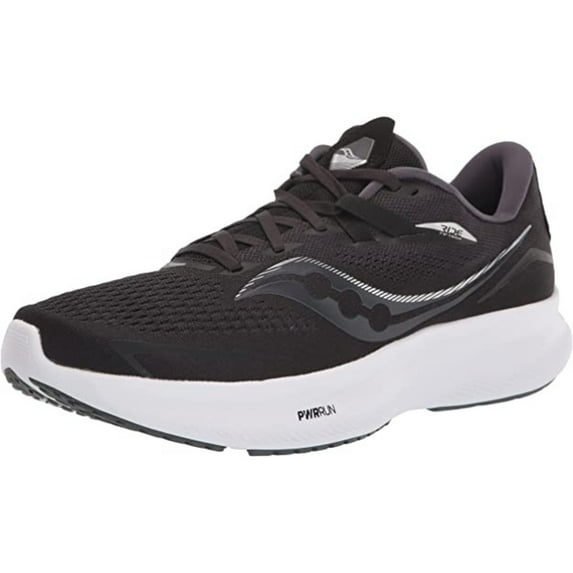 Saucony Men's Ride 15 - Running Shoe - Black/White - Size 10.5