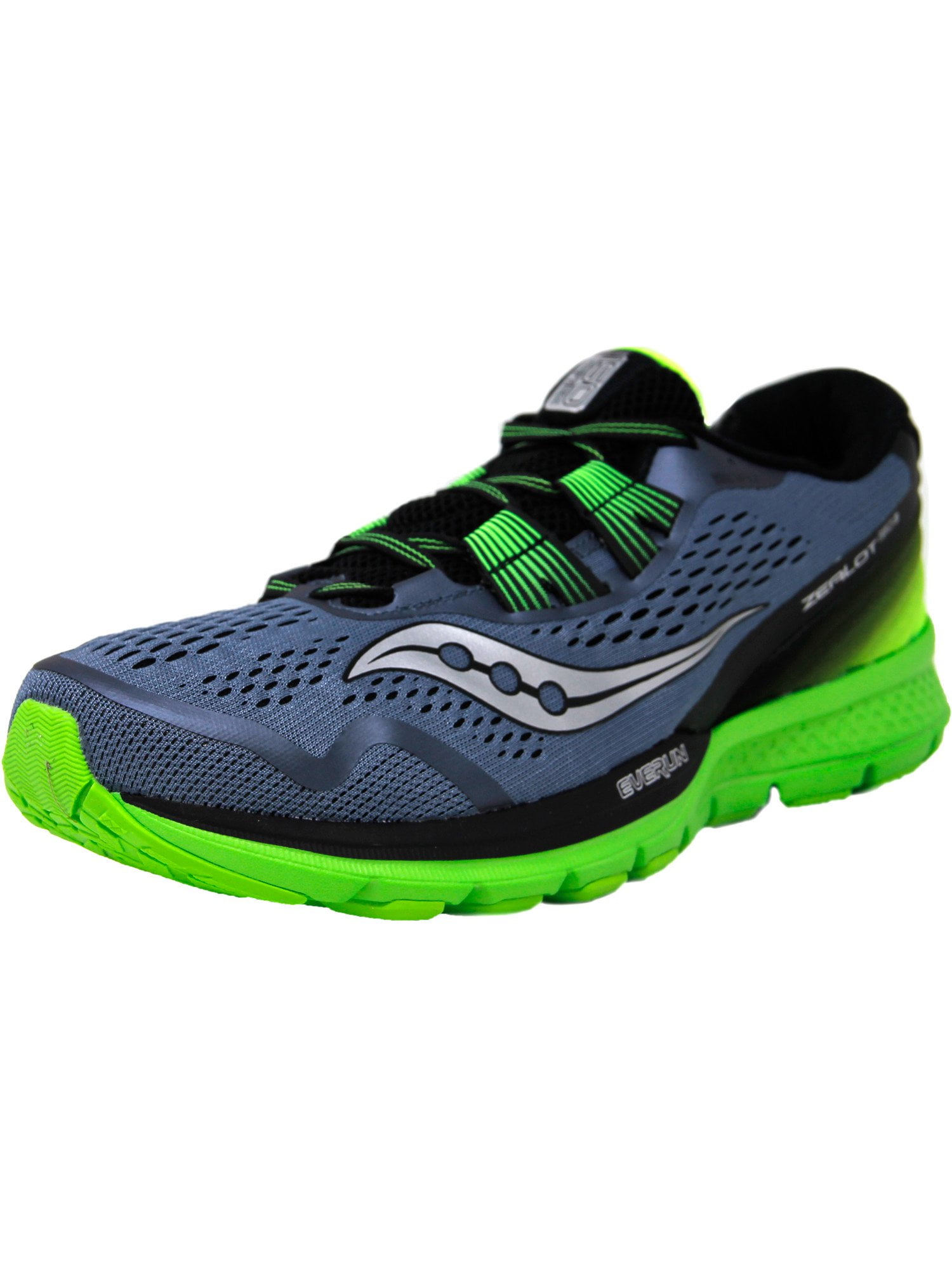Saucony Men's Zealot Iso Grey Black Slime Ankle-High Mesh