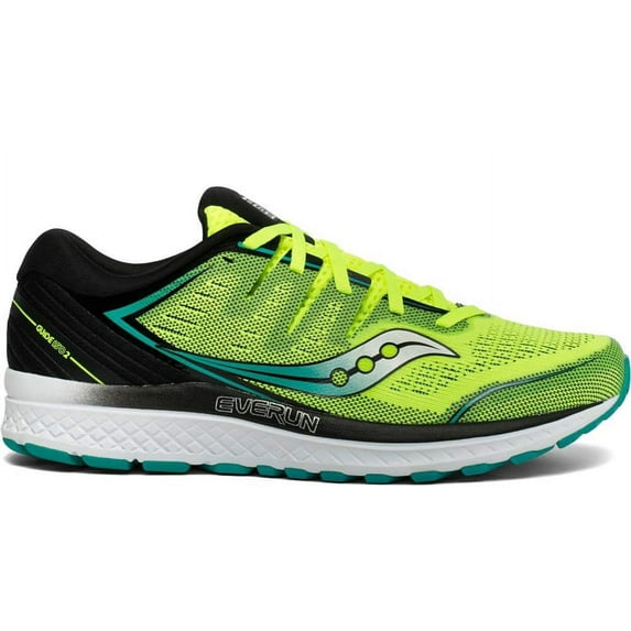 Saucony Mens Guide ISO 2 Road Running Shoe Sneaker - Citron/Black - Size 8.5