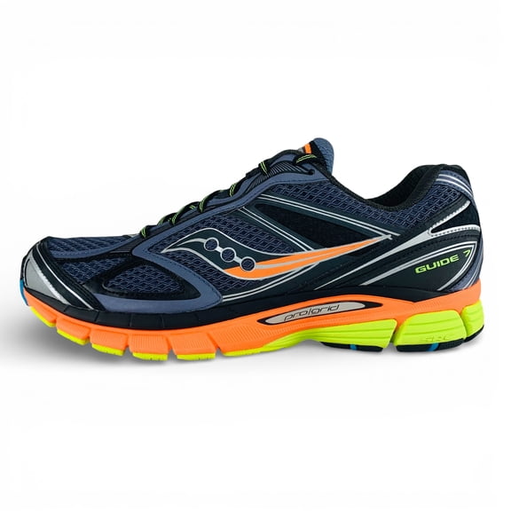 Saucony ProGrid Guide 7 Grey Orange Lime Men's Shoes Sneakers S70936-13, Men's U.S. Shoe Size 10