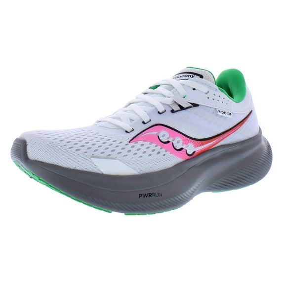 Saucony Ride 16 Womens Shoes Size 8.5, Color: White/Gravel