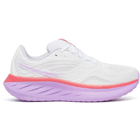 Saucony Ride 18 - Women's, White/Coral, 7.5