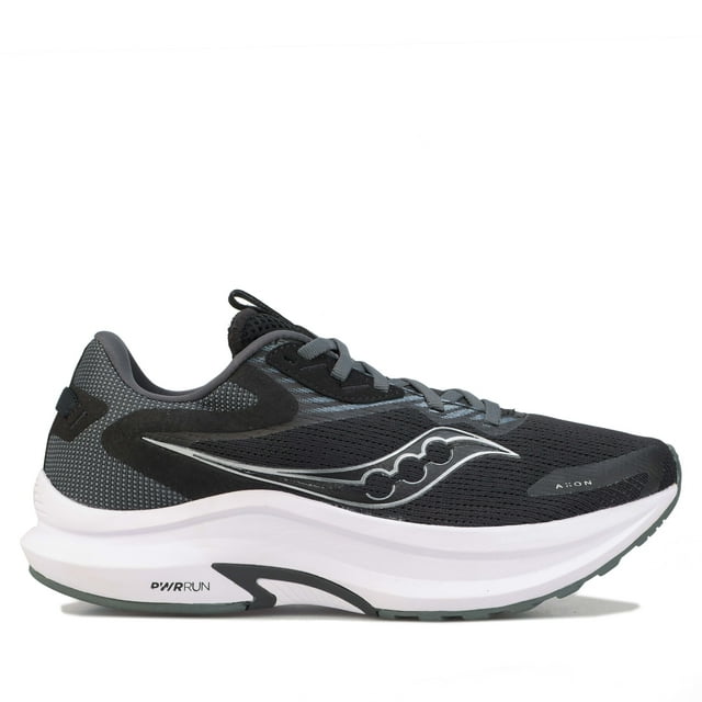 Saucony Women's AXON 2 Running Shoe, BLACK/WHITE, 9.5