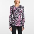 thumbnail image 1 of Saucony Women's Daybreak Long Sleeve Top, Black/Vizipro Pink, X-Large, 1 of 1